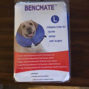 Inflatable dog collar for use after surgery or injury